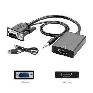 VGA To HDMI Converter Adapter Cable With Audio Output