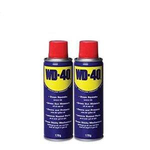 WD 40 Multipurpose 170g Spray for Auto Maintenance, Rust Remover, Lubricant, Loosens Stuck & Rust Parts, Removes Stain & Sticky Residue,
