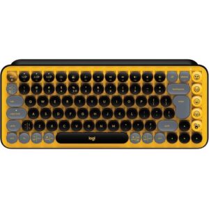 Logitech Pop Keys Mechanical Wireless Keyboard With Customizable Emoji Keys - Blast Yellow