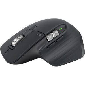 Logitech MX Master 3S Wireless Bluetooth Mouse – Graphite, Quiet Clicks, 8,000 DPI Darkfield Sensor, MagSpeed Scroll Wheel, Side Thumb Wheel, Multi-Device Connectivity, USB-C Rechargeable