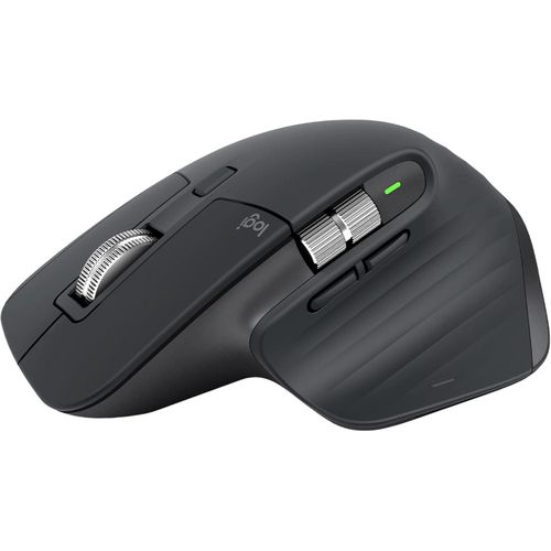 Logitech MX Master 3S Wireless Bluetooth Mouse – Graphite, Quiet Clicks, 8,000 DPI Darkfield Sensor, MagSpeed Scroll Wheel, Side Thumb Wheel, Multi-Device Connectivity, USB-C Rechargeable
