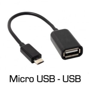 Micro USB Male To USB Adapter Connector OTG Cable Black Android