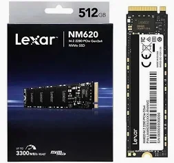 Lexar 512GB SSD High Speed M.2 NVMe(LNM620X256G-RNNNG)