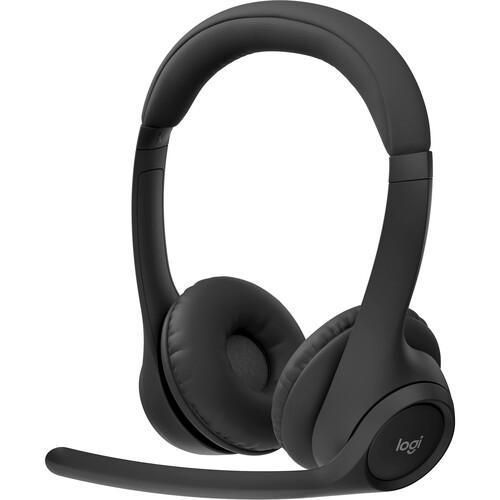 Logitech Zone 300 Wireless Bluetooth Headset with Noise-Canceling Microphone, Compatible with Windows, Mac, Chrome, Linux, iOS, iPadOS, Android - Grey/Black